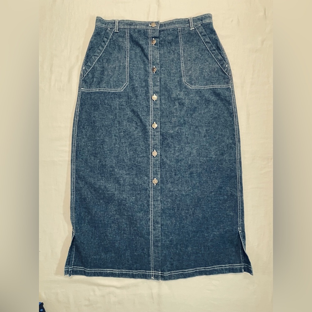 Duck Head Blue Denim Pencil Skirt